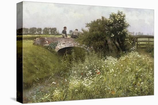 A Meeting on the Bridge-Emile Claus-Stretched Canvas