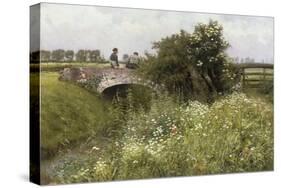 A Meeting on the Bridge-Emile Claus-Stretched Canvas