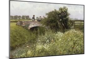 A Meeting on the Bridge-Emile Claus-Mounted Giclee Print