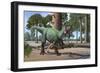 A Megaraptor Lets Out a Vicious Roar-null-Framed Premium Giclee Print