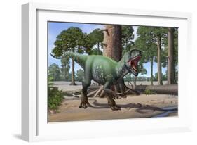 A Megaraptor Lets Out a Vicious Roar-null-Framed Art Print