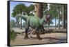 A Megaraptor Lets Out a Vicious Roar-null-Framed Stretched Canvas