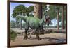 A Megaraptor Lets Out a Vicious Roar-null-Framed Art Print