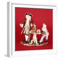 A Meissen Porcelain Group of the Quack Doctor and Harlequin, 19th Century-Meissen-Framed Giclee Print