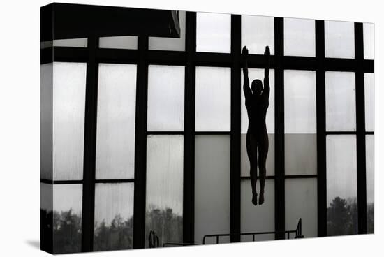 A Member of Crystal Palace Diving Club Dives During a Training Session in London-Stefan Wermuth-Stretched Canvas