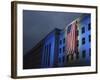 A Memorial Flag Is Illuminated On the Pentagon-Stocktrek Images-Framed Photographic Print