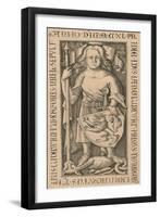 A memorial slate plaque, c18th century-null-Framed Giclee Print