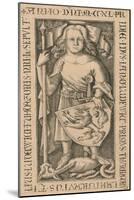 A memorial slate plaque, c18th century-null-Mounted Giclee Print