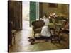 A Memory - in the Italian Villa-William Merritt Chase-Stretched Canvas