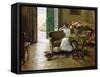 A Memory - in the Italian Villa-William Merritt Chase-Framed Stretched Canvas