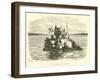 A Menagerie on a Raft-Édouard Riou-Framed Giclee Print