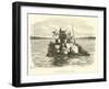 A Menagerie on a Raft-Édouard Riou-Framed Giclee Print