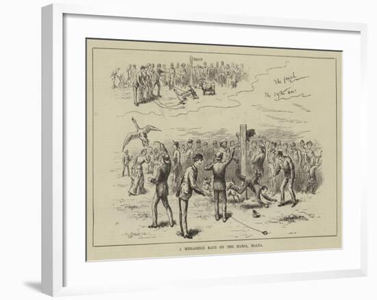 A Menagerie Race on the Marsa, Malta-null-Framed Giclee Print