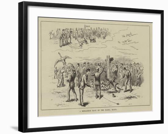 A Menagerie Race on the Marsa, Malta-null-Framed Giclee Print