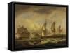 A Merchant Ship in Two Positions by an Estuary Off the South West Coast-Thomas Luny-Framed Stretched Canvas