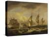 A Merchant Ship in Two Positions by an Estuary Off the South West Coast-Thomas Luny-Stretched Canvas