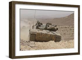 A Merkava Iii Main Battle Tank in the Negev Desert, Israel-Stocktrek Images-Framed Photographic Print