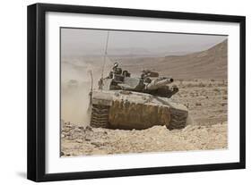 A Merkava Iii Main Battle Tank in the Negev Desert, Israel-Stocktrek Images-Framed Photographic Print