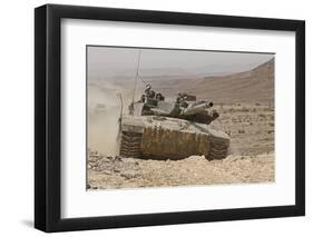 A Merkava Iii Main Battle Tank in the Negev Desert, Israel-Stocktrek Images-Framed Photographic Print