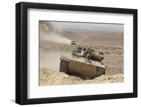 A Merkava Iii Main Battle Tank in the Negev Desert, Israel-Stocktrek Images-Framed Photographic Print