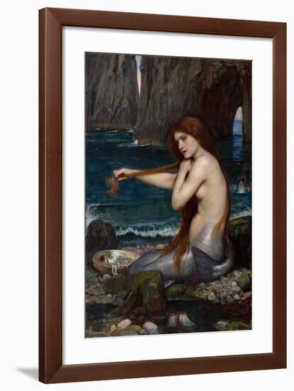 A Mermaid, 1900-John William Waterhouse-Framed Art Print