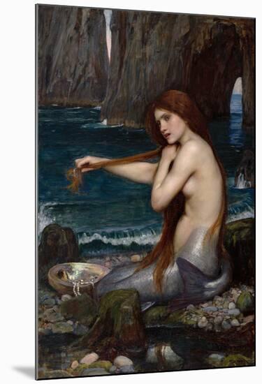 A Mermaid, 1900-John William Waterhouse-Mounted Art Print