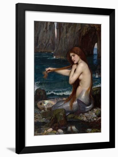 A Mermaid, 1900-John William Waterhouse-Framed Art Print