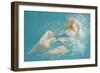 A Mermaid and Polar Bears (Pencil & Chalk on Paper)-Arthur Wardle-Framed Giclee Print