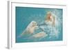 A Mermaid and Polar Bears (Pencil & Chalk on Paper)-Arthur Wardle-Framed Giclee Print