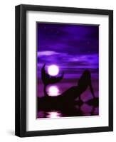 A Mermaid's Wish-Julie Fain-Framed Art Print