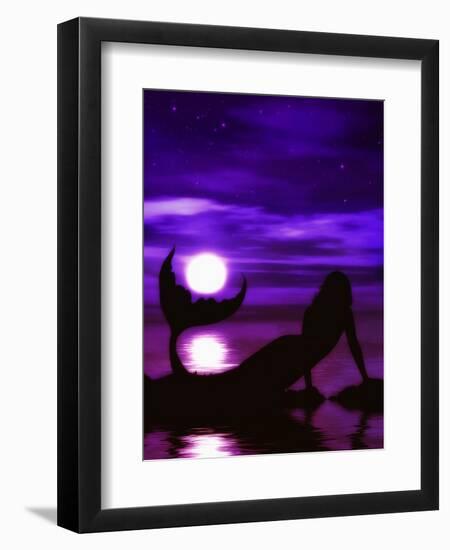 A Mermaid's Wish-Julie Fain-Framed Art Print