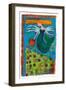 A Mermaid Watering a Field of Flowers 2014 (Drawing)-Patrizia La Porta-Framed Giclee Print