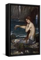 A Mermaid-John William Waterhouse-Framed Stretched Canvas