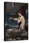 A Mermaid-John William Waterhouse-Stretched Canvas