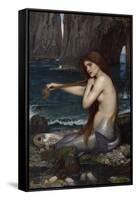 A Mermaid-John William Waterhouse-Framed Stretched Canvas