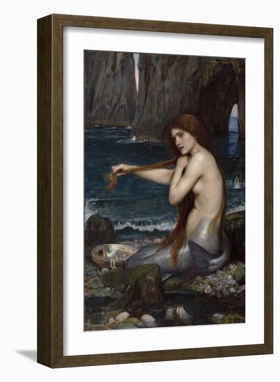 A Mermaid-John William Waterhouse-Framed Premium Giclee Print