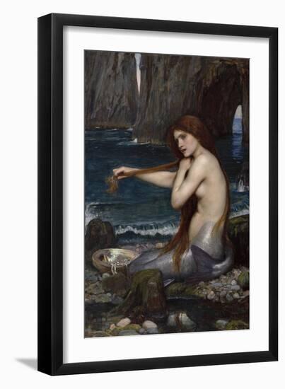 A Mermaid-John William Waterhouse-Framed Premium Giclee Print