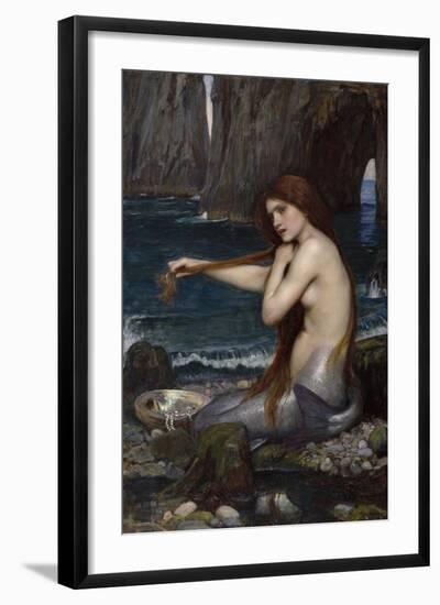 A Mermaid-John William Waterhouse-Framed Premium Giclee Print