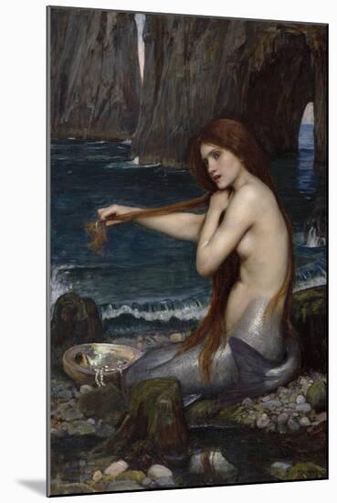 A Mermaid-John William Waterhouse-Mounted Premium Giclee Print