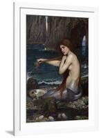 A Mermaid-John William Waterhouse-Framed Giclee Print