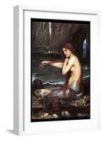 A Mermaid-John William Waterhouse-Framed Art Print