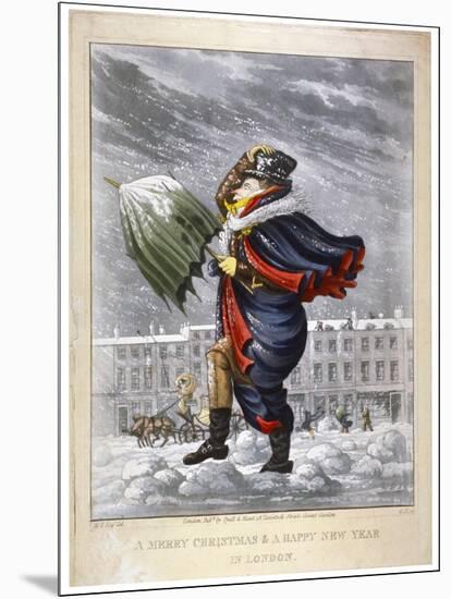 A Merry Christmas and a Happy New Year in London, C1825-George Hunt-Mounted Giclee Print