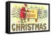 A Merry Christmas, Santa at Sign-null-Framed Stretched Canvas