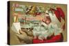 A Merry Christmas - Santa's List Postcard-null-Stretched Canvas