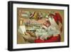 A Merry Christmas - Santa's List Postcard-null-Framed Giclee Print