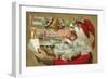 A Merry Christmas - Santa's List Postcard-null-Framed Giclee Print