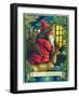 A Merry Christmas, Santa Tapping on the Window Card-null-Framed Giclee Print