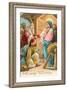 A Merry Christmas, Wise Men at Manger-null-Framed Art Print