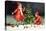 A Merry Christmas with Two Children Decorating Tree-K.J. Historical-Stretched Canvas