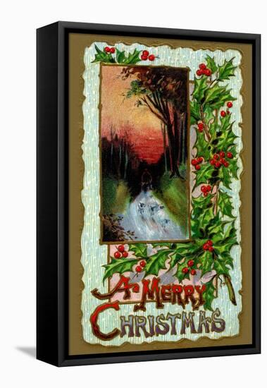 A Merry Christmas-null-Framed Stretched Canvas